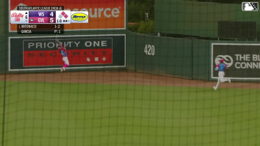 Miguel Bleis' impressive running, leaping catch