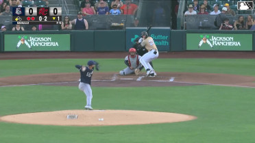 Parks Harber singles on a ground ball to shortstop Keyber Rodriguez. Jonah Cox scores.