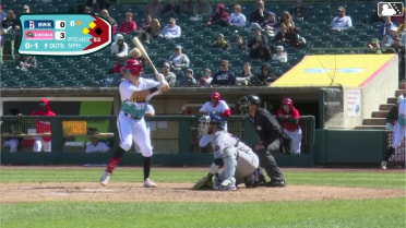 John Spikerman out on a sacrifice fly to center fielder John Bay. Joel Dragoo scores. Jose Colmenares to 3rd.