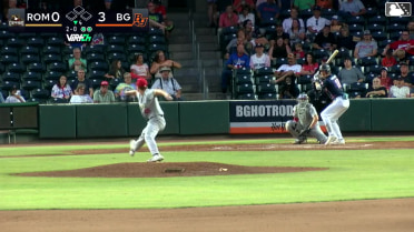 Aidan Smith homers (1) on a fly ball to left field.