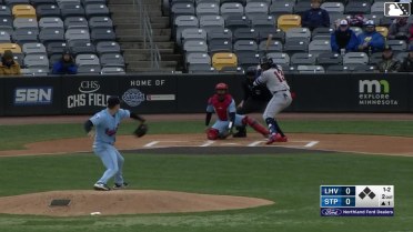 Felix Reyes homers (5) on a fly ball to left field.