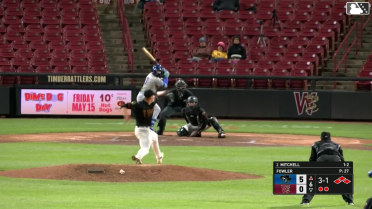 Blake Mitchell walks. Austin Charles scores. Trevor Werner to 3rd. Diego Guzman to 2nd.