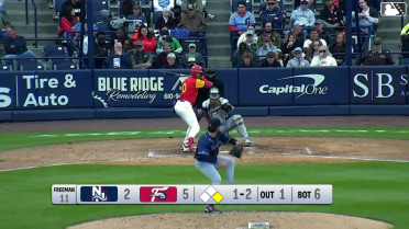 Austin Murr doubles (5) on a line drive to right fielder Eddie Micheletti Jr. Dylan Campbell scores. Austin Murr to 3rd.