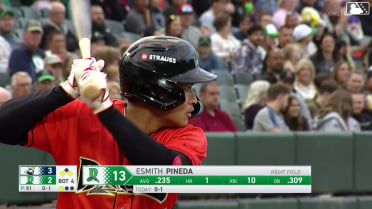 Esmith Pineda singles on a ground ball to left fielder Nolan Schubart. Yerlin Confidan scores. Alfredo Alcantara to 2nd.