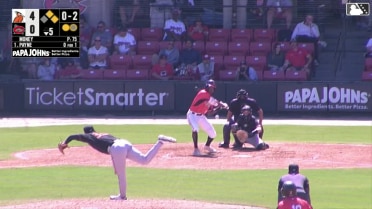 Blake Money fans his seventh and final batter