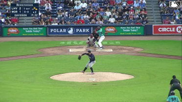 Tucker Davidson In play, out(s) to Kristian Campbell
