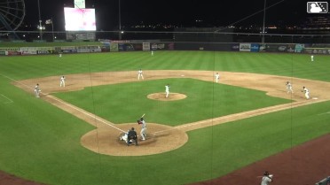 Eric Bitonti singles on a line drive to center fielder Asbel Gonzalez. Marco Dinges scores. Josh Adamczewski to 2nd.