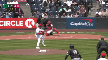 Trevor Cohen homers (1) on a fly ball to left center field. Jean Carlos Sio scores.