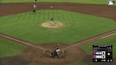 Payton Eeles doubles (1) on a fly ball to left fielder Joshua Báez. Creed Willems scores.