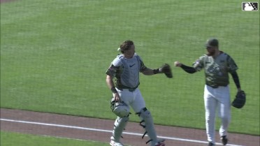 Adley Rutschman nabs a runner stealing second