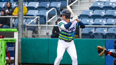 Luke Stevenson doubles (5) on a line drive.