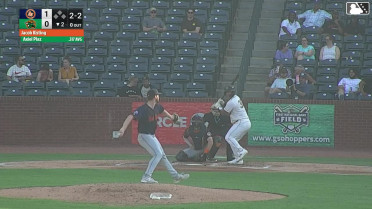 Axiel Plaz homers (10) on a fly ball to center field.