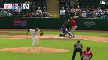 Luken Baker out on a sacrifice fly to center fielder Zach Ehrhard. Kristian Robinson scores.
