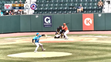 Cayden Wallace strikes out swinging and Seaver King caught stealing 2nd, catcher Cameron Barstad to second baseman Christian Knapczyk to catcher Cameron Barstad.