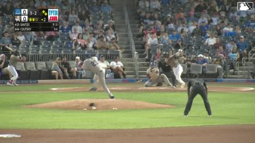 Denzer Guzman swats his sixth homer of the season