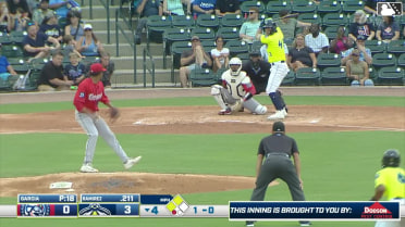 Angel Ramirez singles on a line drive to left fielder Nathan Archer. Hyungchan Um scores. Roni Cabrera scores. Angel Ramirez out at 2nd on the throw, left fielder Nathan Archer to third baseman Matthew Boughton to second baseman Javier Mogollon.
