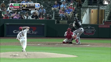 Weston Wilson grounds into a double play, second baseman Ramon Mendoza to shortstop César Prieto to first baseman Leo Bernal. Enrique Bradfield Jr. scores. Jackson Holliday out at 2nd. Weston Wilson out at 1st.