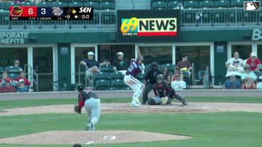 Dylan Carlson homers (4) on a fly ball to right field. Robert Moore scores.
