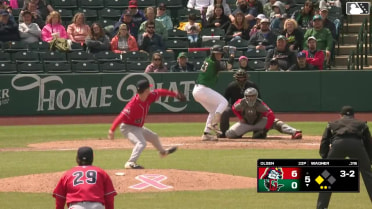 Logan Wagner singles on a ground ball to second baseman Jesús Báez, deflected by first baseman Josh Kross. Nico Perez scores.