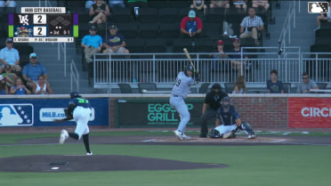 George Wolkow homers (10) on a line drive to right field.