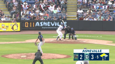 Jack Moss out on a sacrifice fly to right fielder Maxton Martin. Justin Thomas Jr. scores. Caden Powell to 3rd.