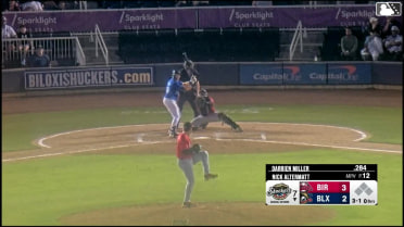 Darrien Miller homers (7) on a fly ball to right center field.