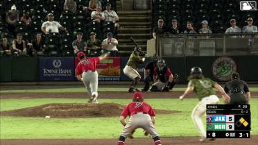 Payton Eeles singles on a line drive to left fielder Brendan Jones. Creed Willems scores. José Barrero to 2nd.