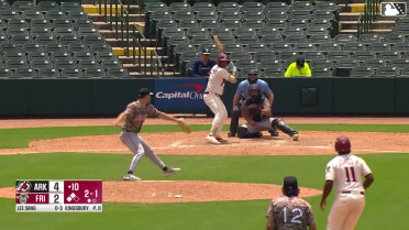 Marcus Lee Sang singles on a line drive to right fielder Lazaro Montes. Malcolm Moore scores. Keith Jones II scores.