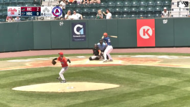 Sam Petersen homers (13) on a fly ball to left center field.