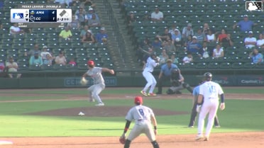 Kenni Gomez singles on a ground ball to center fielder Trent Youngblood. Tyler Whitaker scores. Max Holy scores.