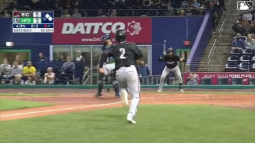 Aeverson Arteaga singles on a line drive to center fielder Conner Capel. Sabin Ceballos scores. Maui Ahuna to 2nd.