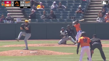 Aron Estrada singles on a ground ball to shortstop Peyton Graham. Frederick Bencosme scores. Fernando Peguero to 3rd. Brandon Butterworth to 2nd.