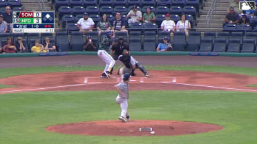 Andy Perez singles on a ground ball to center fielder Jace Avina. Jimmy Obertop scores.