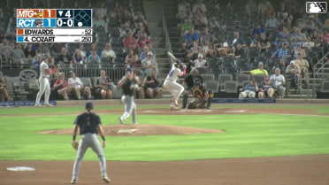 Jacob Cozart homers (5) on a fly ball to right field. Jake Munroe scores.
