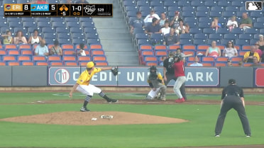 Seth Stephenson doubles (15) on a line drive to center fielder Jaison Chourio. Max Burt scores. E.J. Exposito scores.