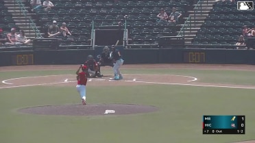 Fernando Cruz homers (1) on a fly ball to left field.
