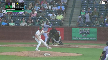 George Wolkow homers (17) on a fly ball to right center field. Roch Cholowsky scores.