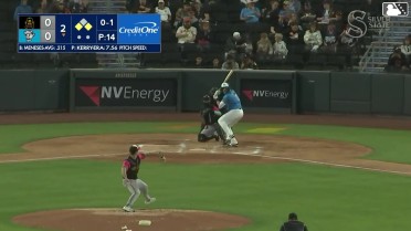 Joey Meneses reaches on a ground ball to left fielder Chris Taylor. Official Scorer ruling pending. Colby Thomas scores. Michael Stefanic to 2nd.