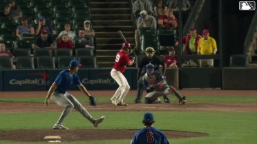 Edwin Arroyo triples (1) on a fly ball to center fielder Chas McCormick. Blake Dunn scores.