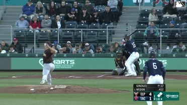 Patrick Wisdom homers (5) on a fly ball to left center field. Ryan Bliss scores. Colt Emerson scores.