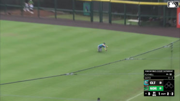 Will Robertson charges in and makes a diving catch