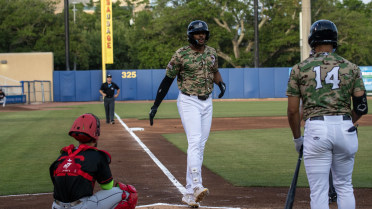 Martinez Three-Run Homer Rockets Shuckers to 4-2 Win over Trash Pandas