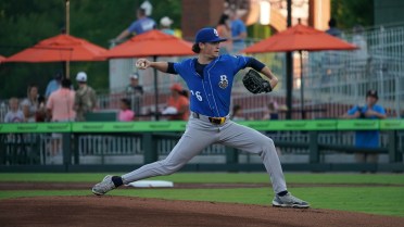Hardin Sets Season-High with 6.0 Innings, Shuckers Fall to Clingstones