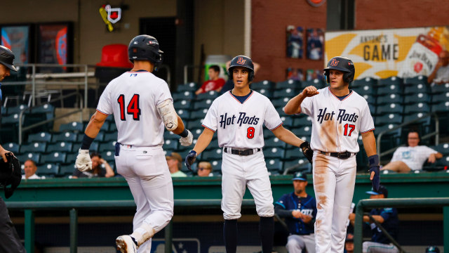 Hujsak’s Two Homers Guide Hot Rods to 8-5 Win Over Tourists