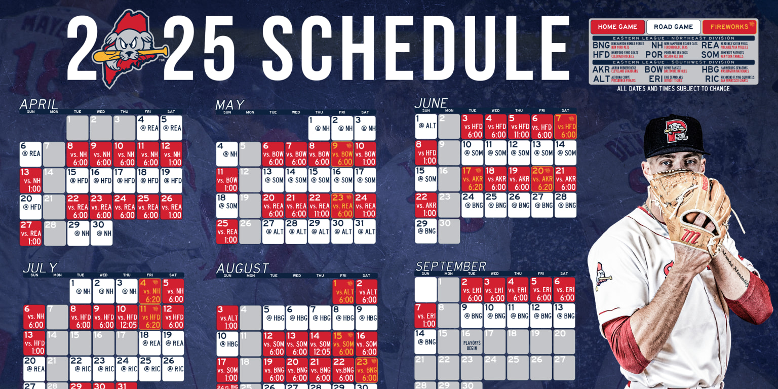 Sea Dogs announce 2025 schedule