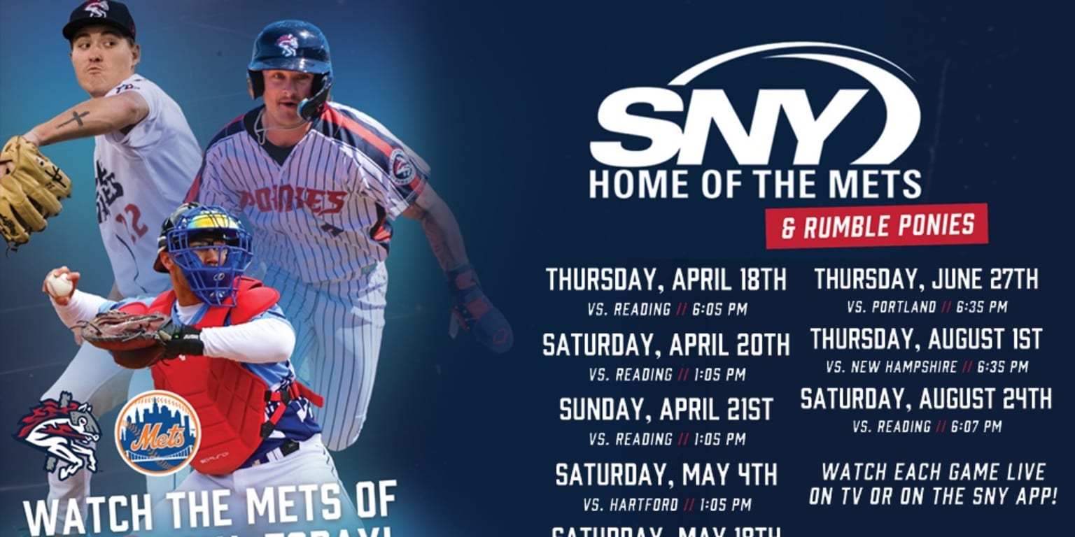 SNY to Broadcast Binghamton Rumble Ponies Games on Television in 2024