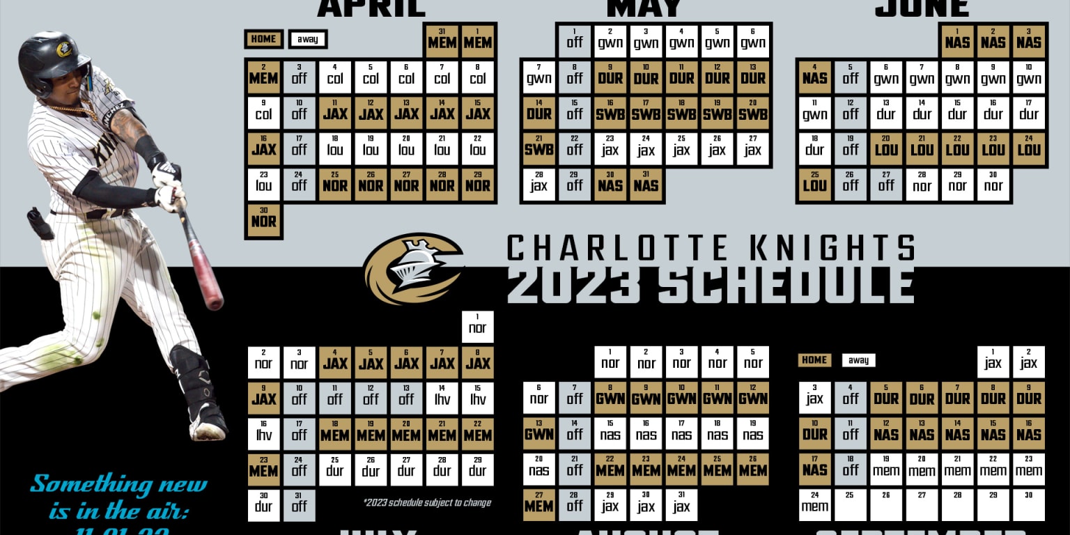 Charlotte Knights on X: JUST ANNOUNCED: Our 2019 schedule is out!  #704Knights  / X