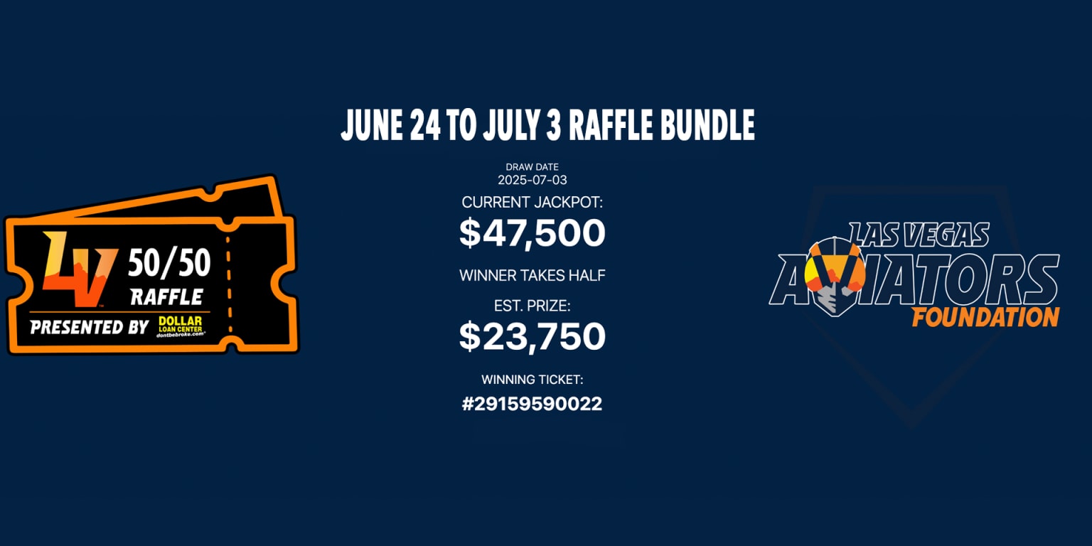 Largest 50/50 Raffle of the Season | Aviators