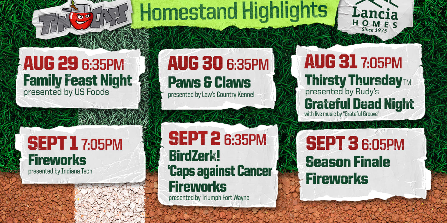 Homestand Highlights (August 31-September 10)