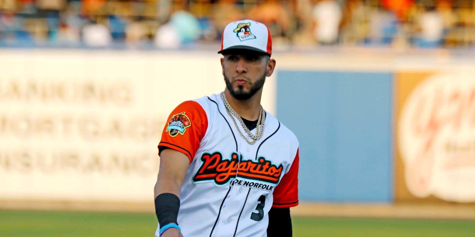 Buck Britton, manager of Triple-A Norfolk Tides throws during